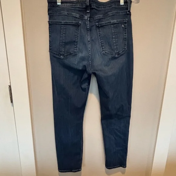rag & bone Women's Slim Blue Jeans - Picture 2 of 7